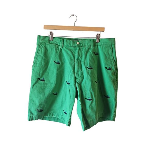 Polo Ralph Lauren Other - Polo Ralph Lauren green Chino shorts sz 36 waist blue embroidered whale shorts